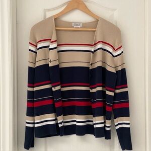 Tiara Women's Multicolor Striped Cardigan